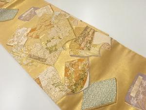 リサイクル　河村織物製　雅四季絵文織出し袋帯
